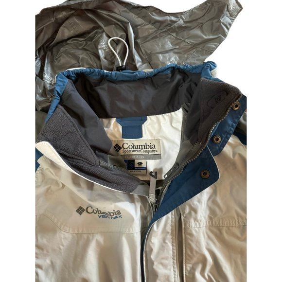 Columbia Silver/Blue/Grey Omnishield Vertex Jacket with Optional Hood - Mens L - Picture 10 of 16